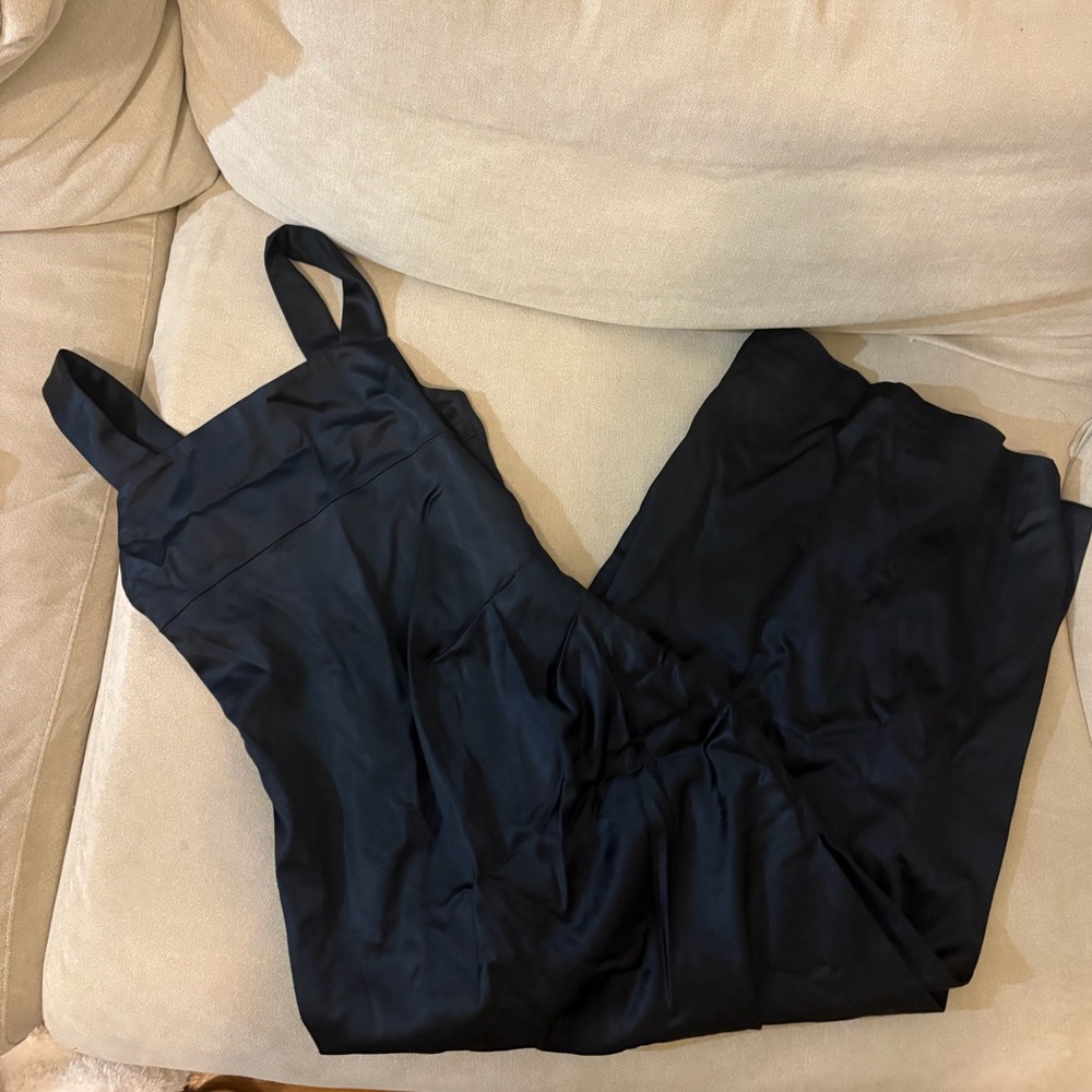 Aritzia - Ten by Babaton Espionage Satin Dress - NAVY BLUE 00 - Picture 2 of 6